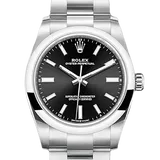ロレックス オイスターパーペチュアル 124200 ブライトブラック ステンレススチール 34mm