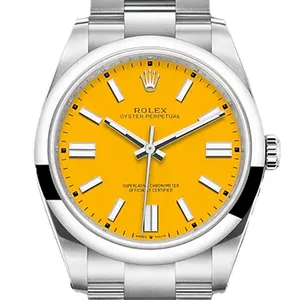 【2025年07月】ロレックス オイスターパーペチュアル 124300 ステンレススチール 41mm イエロー 中古品