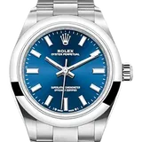 ロレックス オイスターパーペチュアル 276200 ブライトブルー ステンレススチール 28mm