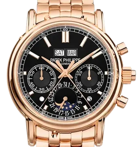 【2022年03月】パテックフィリップ グランドコンプリケーションパーペチュアルカレンダー クロノグラフ 5204_1R-001 ローズゴールド	 40.2mm エボニーブラック	 中古美品