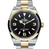 ロレックス エクスプローラー1 124273 ブラック ステンレススチール+イエローゴールド 36mm