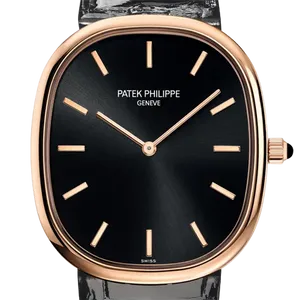 【2025年01月】パテックフィリップ ゴールデンエリプス 5738R-001 ローズゴールド 34.5mmx39.5mm エボニーブラック 中古品