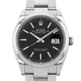 ロレックス デイトジャスト 126200 ブラック ステンレススチール 36mm
