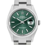 ロレックス デイトジャスト 126200 ミントグリーン ステンレススチール 36mm