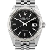 ロレックス デイトジャスト 126234 ブラック ステンレススチール+ホワイトゴールド 36mm