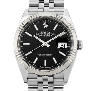 【2025年11月】ロレックス デイトジャスト 126234 ステンレススチール+ホワイトゴールド 36mm ブラック 新品