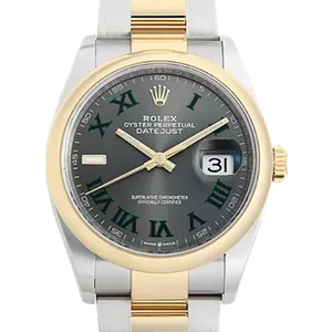 【2025年10月】ロレックス デイトジャスト 126203 ステンレススチール+イエローゴールド 36mm スレート 中古品