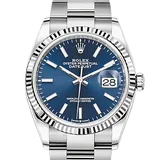 ロレックス デイトジャスト 126234 ブライトブルー ステンレススチール＋ホワイトゴールド 36ｍｍ