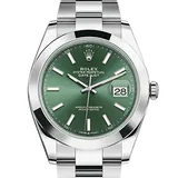 ロレックス デイトジャスト 126300 ミントグリーン ステンレススチール 41