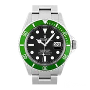 16610LV グリーン ブラック ステンレススチール オイスターブレス