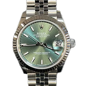 【2023年08月】ロレックス デイトジャスト 278274 ステンレススチール+ホワイトゴールド 31mm ミントグリーン 中古品