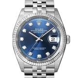 ロレックス デイトジャスト 126234G ブライトブルー ステンレススチール 36mm