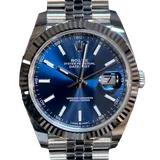 ロレックス デイトジャスト 126334 ブライトブルーフルーテッドモチーフ ステンレススチール 41mm