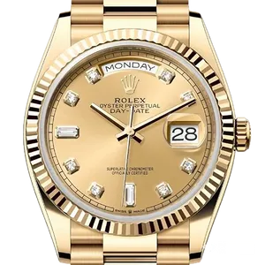 【2024年01月】ロレックス デイデイトバーインデックス　フルーテッドベゼル 128238 イエローゴールド 36mm シャンパンゴールド 新品