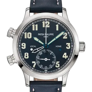 【2022年04月】パテックフィリップ カラトラバパイロット トラベルタイム 7234G-001 ホワイトゴールド 37.5mm ブルー 中古品