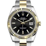 ロレックス デイトジャスト 126333 ブラック ステンレススチール+イエローゴールド 41mm