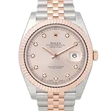 ロレックス デイトジャスト 126331 サンダスト ステンレススチール+エバーローズゴールド 41mm