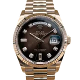 ロレックス デイデイト 128235 ブラウンオンブレ エバーローズゴールド 36mm