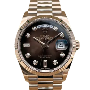 【2025年12月】ロレックス デイデイト 128235 エバーローズゴールド 36mm ブラウンオンブレ 中古美品