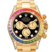 116598RBOW イエローゴールド ブラック8Pダイヤ