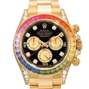 116598RBOW イエローゴールド ブラック8Pダイヤ