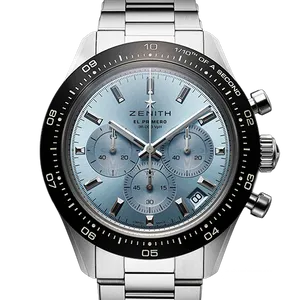 【2025年08月】ゼニス クロノマスター 03.3105.3600_52.M3100 ステンレススチール 41mm アクアブルー 中古品