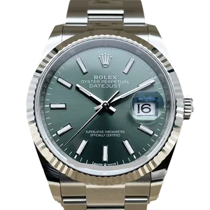 【2025年08月】ロレックス デイトジャスト 126234 ステンレススチール 36mm ミントグリーン 中古品