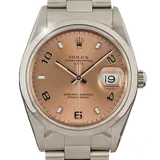 ロレックス オイスターパーペチュアル 15200 ピンク ステンレススチール 34mm