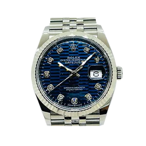 【2024年02月】ロレックス デイトジャスト 126234G ステンレススチール 36mm ブルー 新品