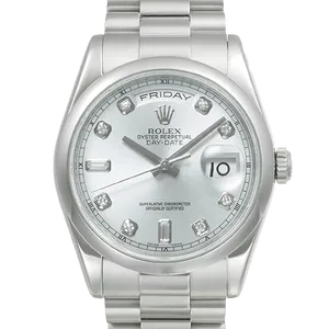 【2023年03月】ロレックス デイデイト 118206A プラチナ 36mm シルバー 中古品