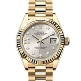 ロレックス デイトジャスト 279178 シルバー イエローゴールド 28mm