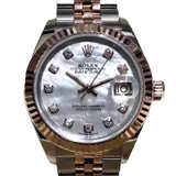 ロレックス デイトジャスト 279171NG ホワイトシェル ステンレススチール+エバーローズゴールド 28mm