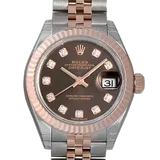ロレックス デイトジャスト 279171G チョコレート ステンレススチール+エバーローズゴールド 28mm