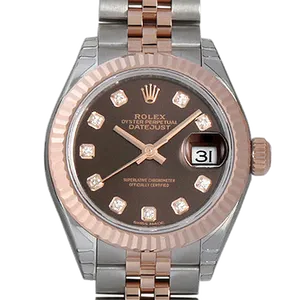 【2024年10月】ロレックス デイトジャスト 279171G ステンレススチール+エバーローズゴールド 28mm チョコレート 新品