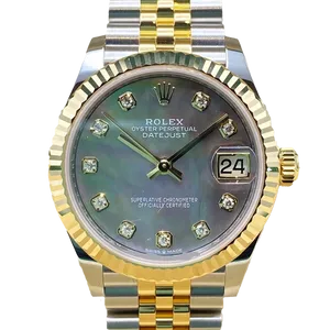 【2024年07月】ロレックス デイトジャスト 278273 イエローゴールド 28mm ブラックシェル 新品