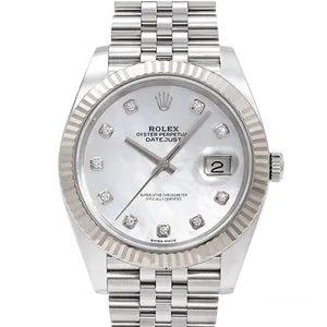 【2025年02月】ロレックス デイトジャスト 126334NG ステンレススチール+ホワイトゴールド 41mm ホワイトシェル 中古品