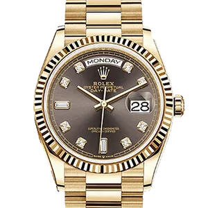 【2023年09月】ロレックス デイデイト 128238 イエローゴールド 36mm ダークグレー 未使用品