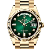 ロレックス デイデイト 128238 グリーンオンブレ イエローゴールド 36mm