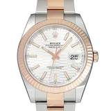 ロレックス デイトジャスト 126331 シルバー ステンレススチール+エバーローズゴールド 41mm