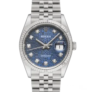 【2023年02月】ロレックス デイトジャストコンピューター文字盤 126234G ステンレススチール 36mm ブルーコンピュータ 中古品
