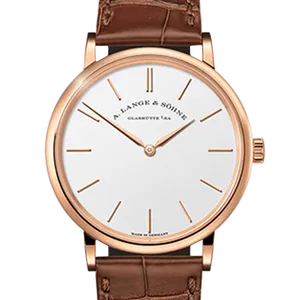 【2024年03月】ランゲアンドゾーネ サクソニア 201.033 ピンクゴールド 37mm シルバー 中古品