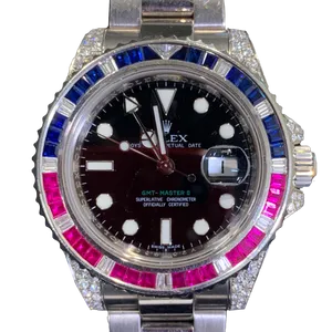 【2025年02月】ロレックス GMTマスター2 116759SARU ホワイトゴールド 40mm ブラック 中古品