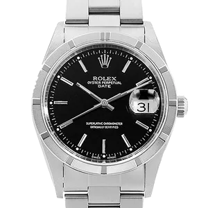 【2025年10月】ロレックス オイスターパーペチュアル 15210 ステンレススチール 34mm ブラック 中古品