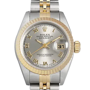 【2025年12月】ロレックス デイトジャスト 69173 ステンレススチール+イエローゴールド 24mm グレー 中古品