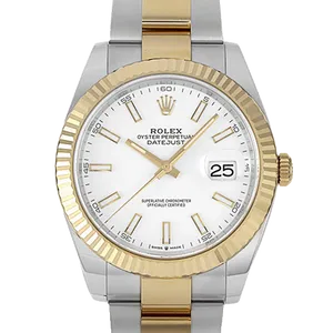 【2025年10月】ロレックス デイトジャスト 126333 ステンレススチール+イエローゴールド 41mm ホワイト 新品