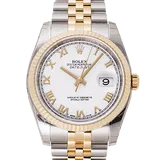 ロレックス デイトジャスト 116233 ホワイト ステンレススチール+イエローゴールド 36mm