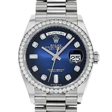 ロレックス デイデイト 128349RBR ブルーオンブレ ホワイトゴールド 36mm