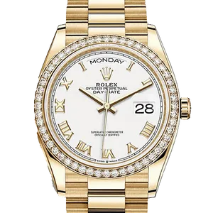 【2023年06月】ロレックス デイデイト 128348RBR イエローゴールド 36mm ホワイト 中古品