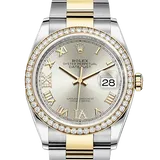 ロレックス デイトジャスト 126283RBR シルバー ステンレススチール+イエローゴールド 36mm