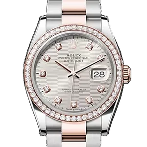 【2023年09月】ロレックス デイトジャスト 126281RBR ステンレススチール+エバーローズゴールド 36mm シルバー 未使用品